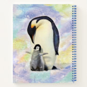 Carnet Empereur Penguin avec l'aquarelle de bébé poussin (Dos)
