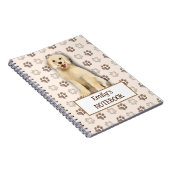 Carnet Empreinte chien Golden Retriever mignonne personna (Côté Droit)