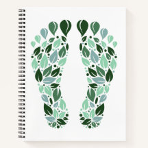 Empreinte de feuille verte écologique