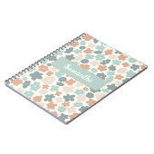 Carnet Empreinte de fleurs pastel retro Boho (Côté gauche)