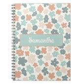 Carnet Empreinte de fleurs pastel retro Boho (Devant)