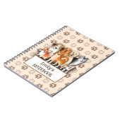 Carnet Empreinte de la famille de chiens motif nom person (Côté gauche)