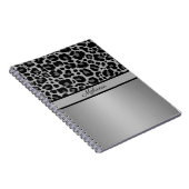 Carnet Empreinte de léopard Animal Cheetah Silver Grey te (Côté Droit)