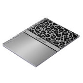 Carnet Empreinte de léopard Animal Cheetah Silver Grey te (Côté gauche)