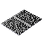 Carnet Empreinte de léopard Animal Cheetah Silver Grey te (Côté gauche)