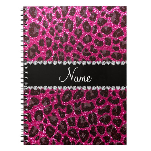 Carnet Empreinte de léopard au néon nommé fait sur (Devant)