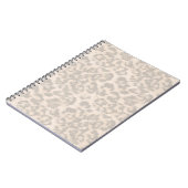 Carnet Empreinte de léopard beige. (Côté gauche)