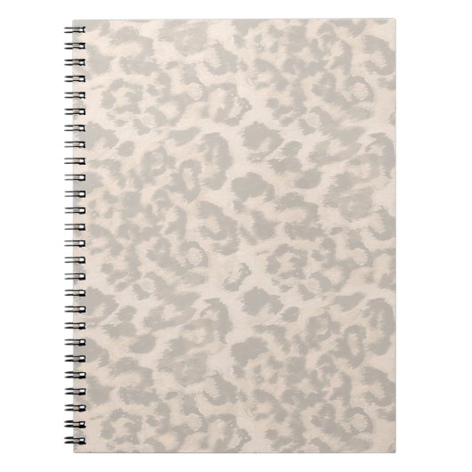 Carnet Empreinte de léopard beige. (Devant)