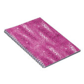 Carnet Empreinte de léopard blanc rose (Côté Droit)