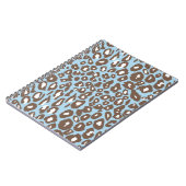 Carnet Empreinte de léopard bleu et blanc (Côté gauche)