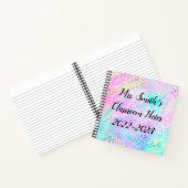 Carnet Empreinte de léopard Coloré Retour À L'École Monog (Intérieur)