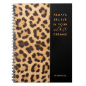 Carnet Empreinte de léopard Croyez Élégant Moderne Person (Devant)