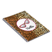 Carnet Empreinte de léopard de lunettes oculaires Cat ave (Côté Droit)