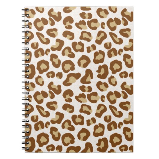 Carnet Empreinte de léopard de neige, beige, tan et crème (Devant)