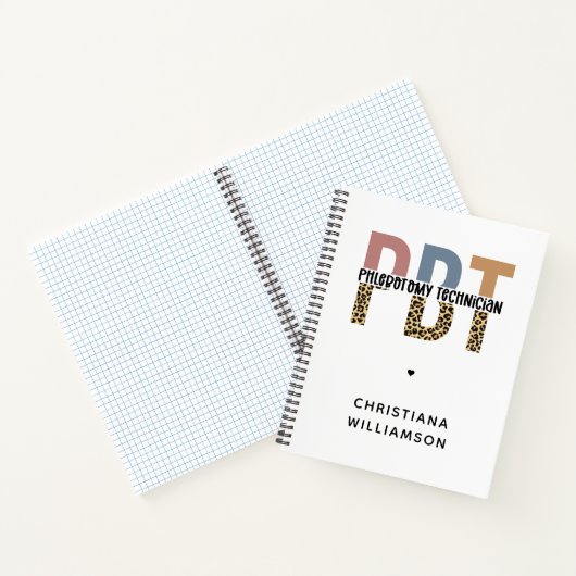 Carnet Empreinte de léopard de technicien en phlébotomie  (Intérieur)