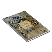 Carnet Empreinte de léopard d'or désossé moderne (Côté Droit)