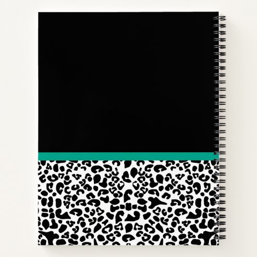 Carnet empreinte de léopard Emerald Green Ribbon Bow Chic (Dos)