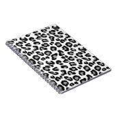 Carnet Empreinte de léopard en noir et blanc avec gris / (Côté Droit)