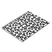 Carnet Empreinte de léopard en noir et blanc avec gris / (Côté gauche)