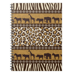 Carnet Empreinte de léopard et animaux africains