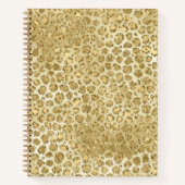 Carnet Empreinte de léopard Glitzy Glam Gold Parties scin (Devant)
