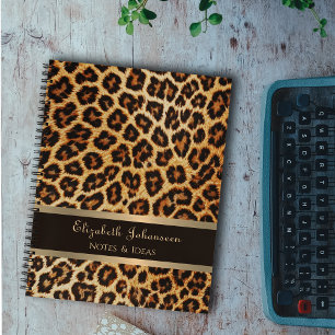 Carnet Empreinte de léopard motif Brown Bande de papier d
