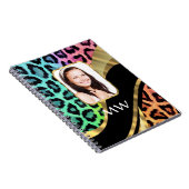 Carnet Empreinte de léopard multicolore (Côté Droit)