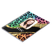 Carnet Empreinte de léopard multicolore (Côté gauche)