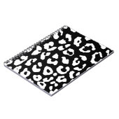 Carnet Empreinte de léopard noir blanc (Côté gauche)
