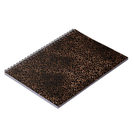 Carnet Empreinte de léopard noir Brown Glam (Côté gauche)