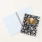Carnet Empreinte de léopard noir et blanc (Intérieur)
