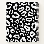 Carnet Empreinte de léopard noir et blanc (Dos)