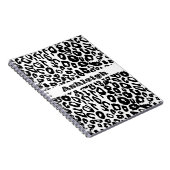 Carnet Empreinte de léopard noir et blanc (Côté Droit)