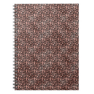 Carnet Empreinte de léopard noir rose