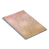 Carnet Empreinte de léopard or rose Ombre (Côté Droit)