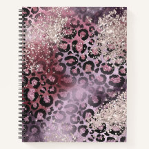 Empreinte de léopard Parties scintillant rose et v