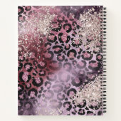 Carnet Empreinte de léopard Parties scintillant rose et v (Dos)