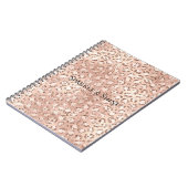 Carnet Empreinte de léopard Peach Rose Gold Blush Pink Gl (Côté gauche)