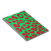Carnet Empreinte de léopard Red Green (Côté Droit)