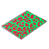 Carnet Empreinte de léopard Red Green (Côté gauche)