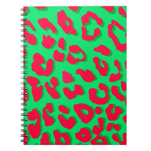 Carnet Empreinte de léopard Red Green (Devant)