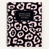 Carnet Empreinte de léopard rose (Devant)