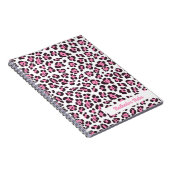 Carnet Empreinte de léopard rose mignon (Côté Droit)