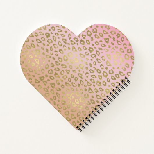 Carnet Empreinte de léopard rose or (Dos)