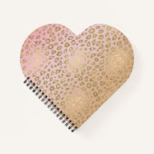 Carnet Empreinte de léopard rose or (Devant)