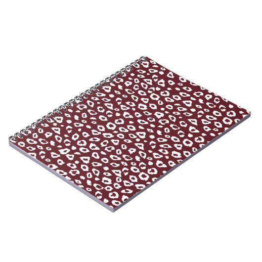 Carnet Empreinte de léopard rouge (Côté gauche)