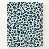 Carnet Empreinte de léopard, Spots, Leopard Bleu, Votre N (Dos)