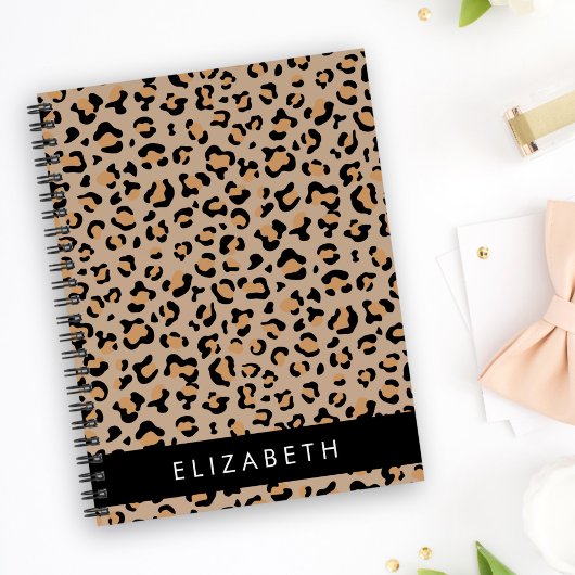 Carnet Empreinte de léopard, Spots, Leopard Brown, Votre