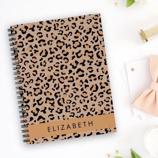 Carnet Empreinte de léopard, Spots, Leopard Brown, Votre 