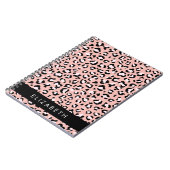 Carnet Empreinte de léopard, Spots, Leopard Rose, Votre N (Côté gauche)